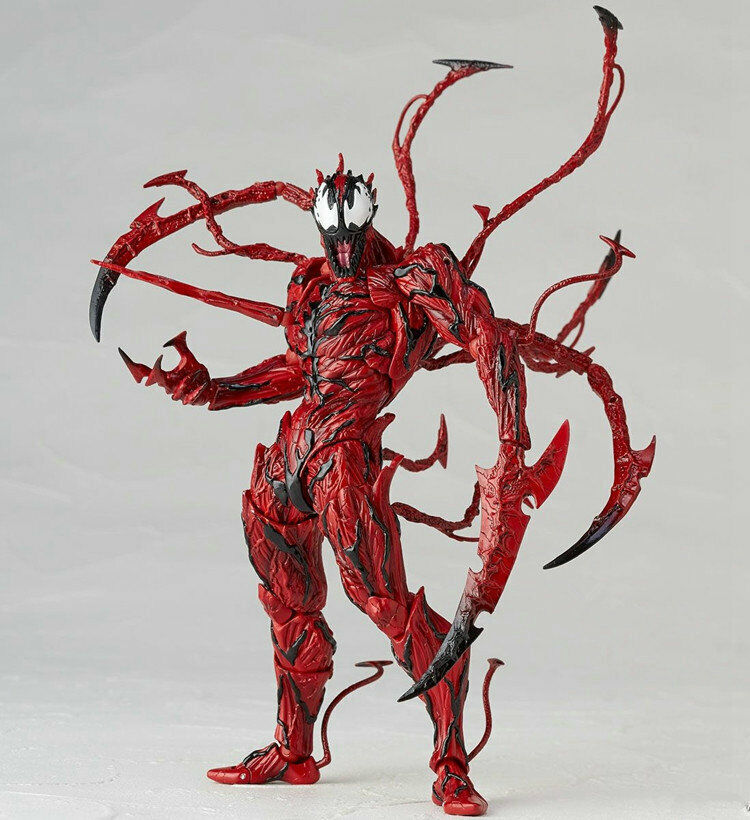 Red Venom Carnage Action Figure Spider Man Statue Marvel Legend Toy Gift Boxed