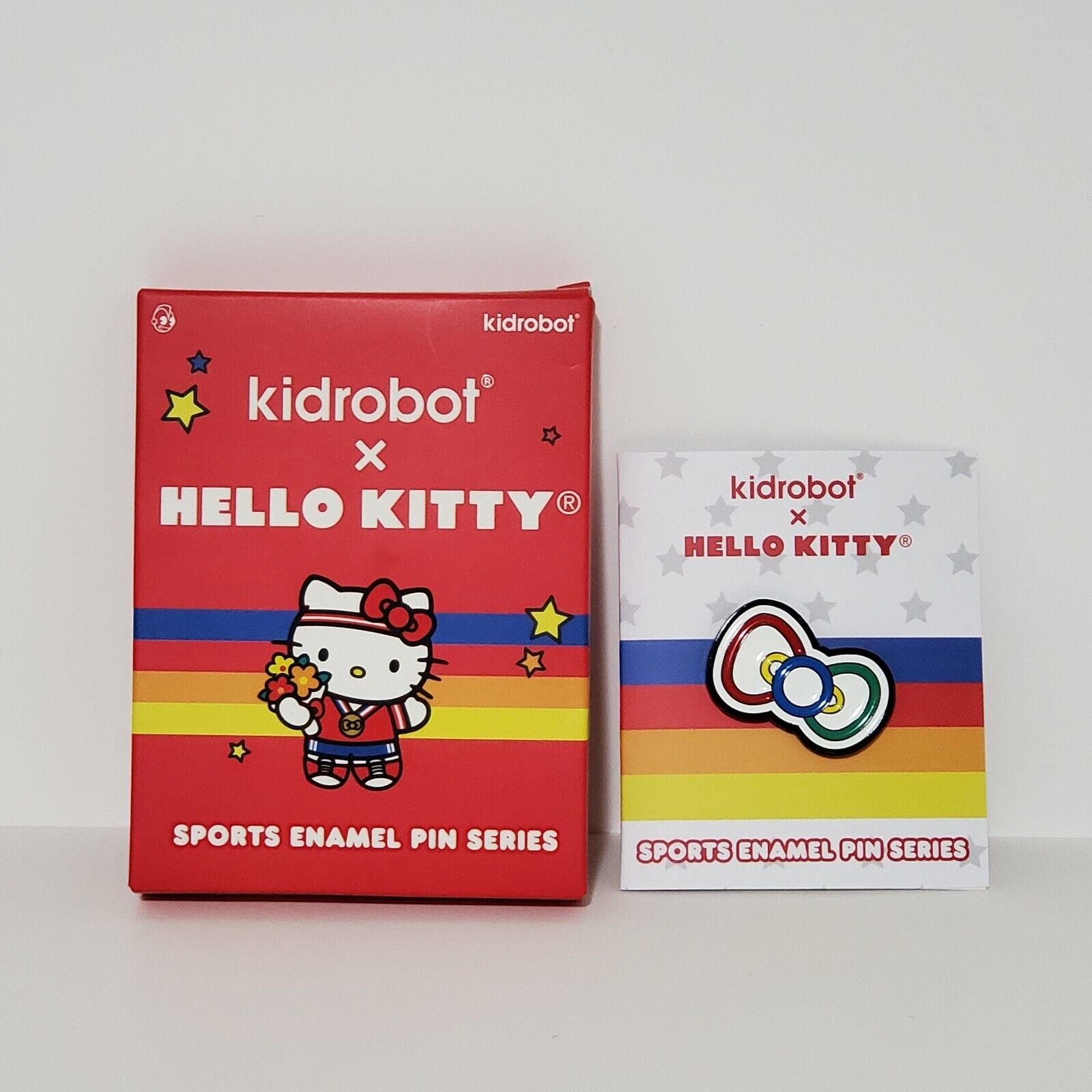 Kidrobot X Hello Kitty Sanrio Sports Blind Box Enamel Pin Hello Kitty Bow