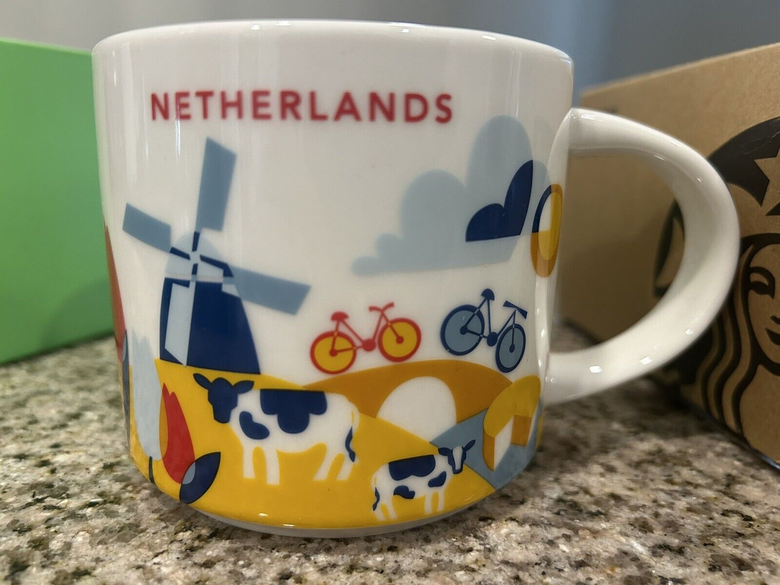 Starbucks Coffee 14oz NETHERLANDS Mug YAH YOU ARE HERE Cup NIB
