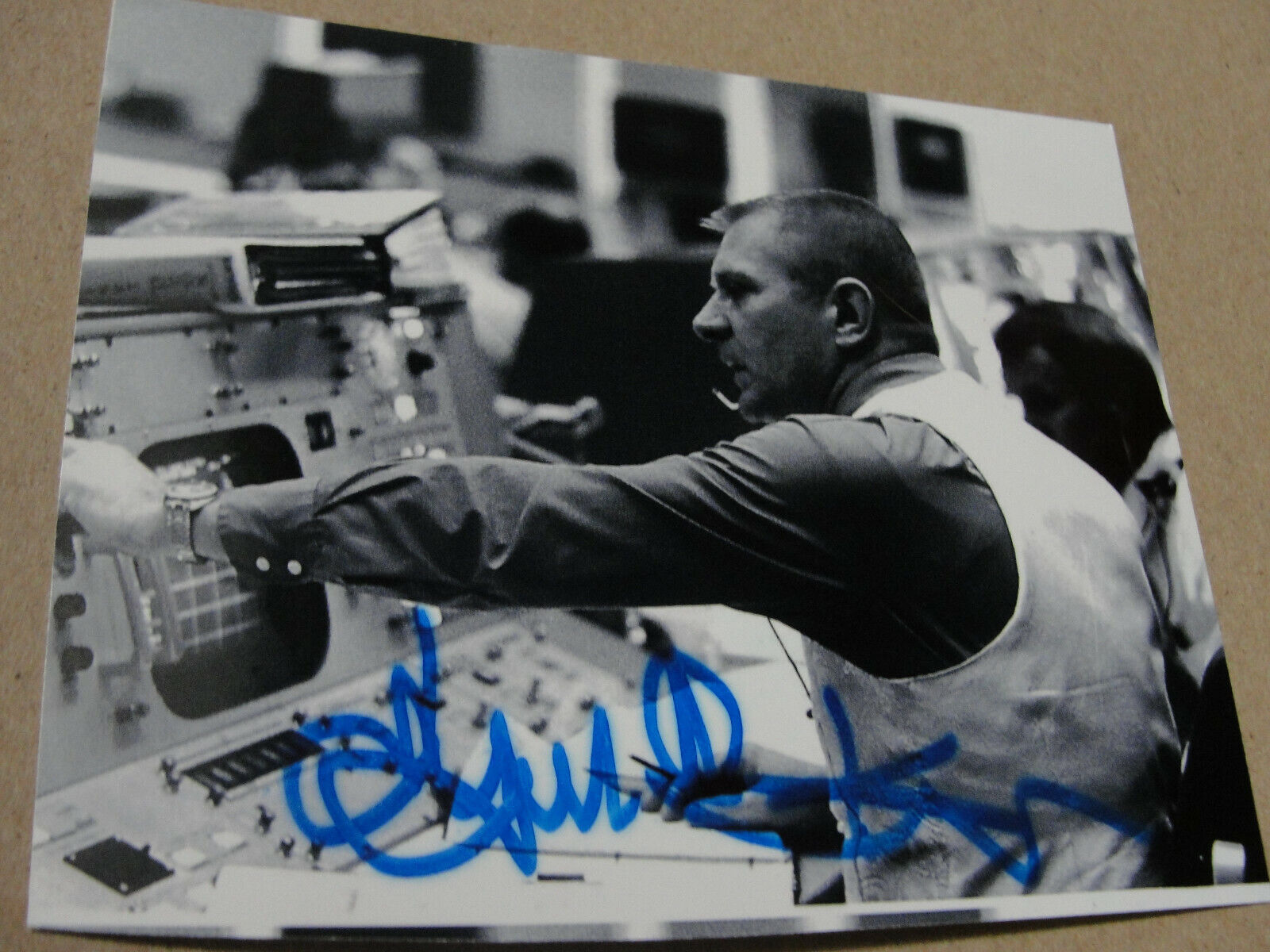 Rare Gene Kranz Signed Autograph 4x5 photo w/p- NASA - Apollo