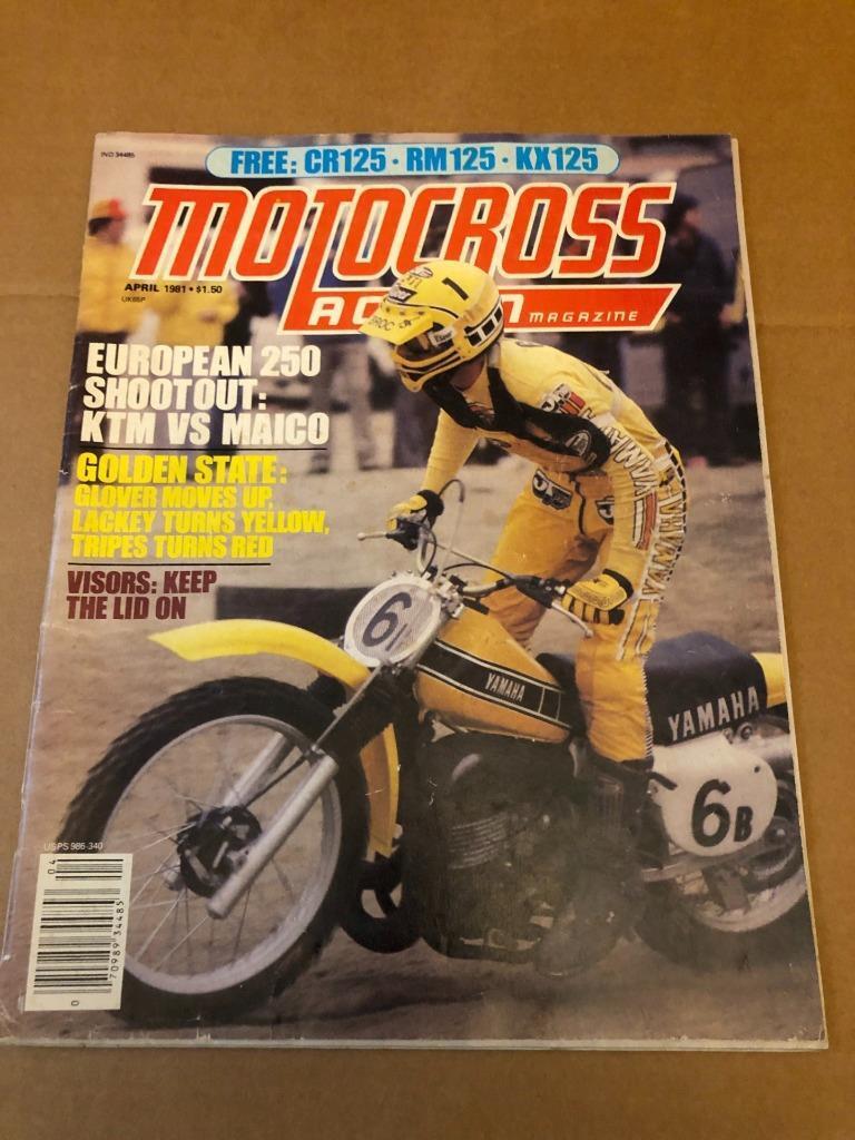 MOTOCROSS ACTION Magazine Apr 1981 vtg mx ahrma yamaha ktm vs maico motorcycle