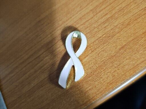 Vintage Breast Cancer Awareness Ribbon Lapel Pin