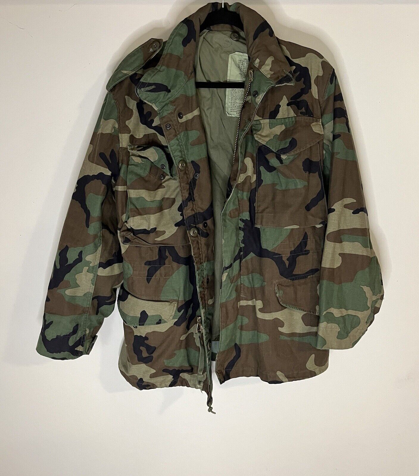 Army Military Unisex Cold Weather Field Camouflage Coat Size X-Small Short
