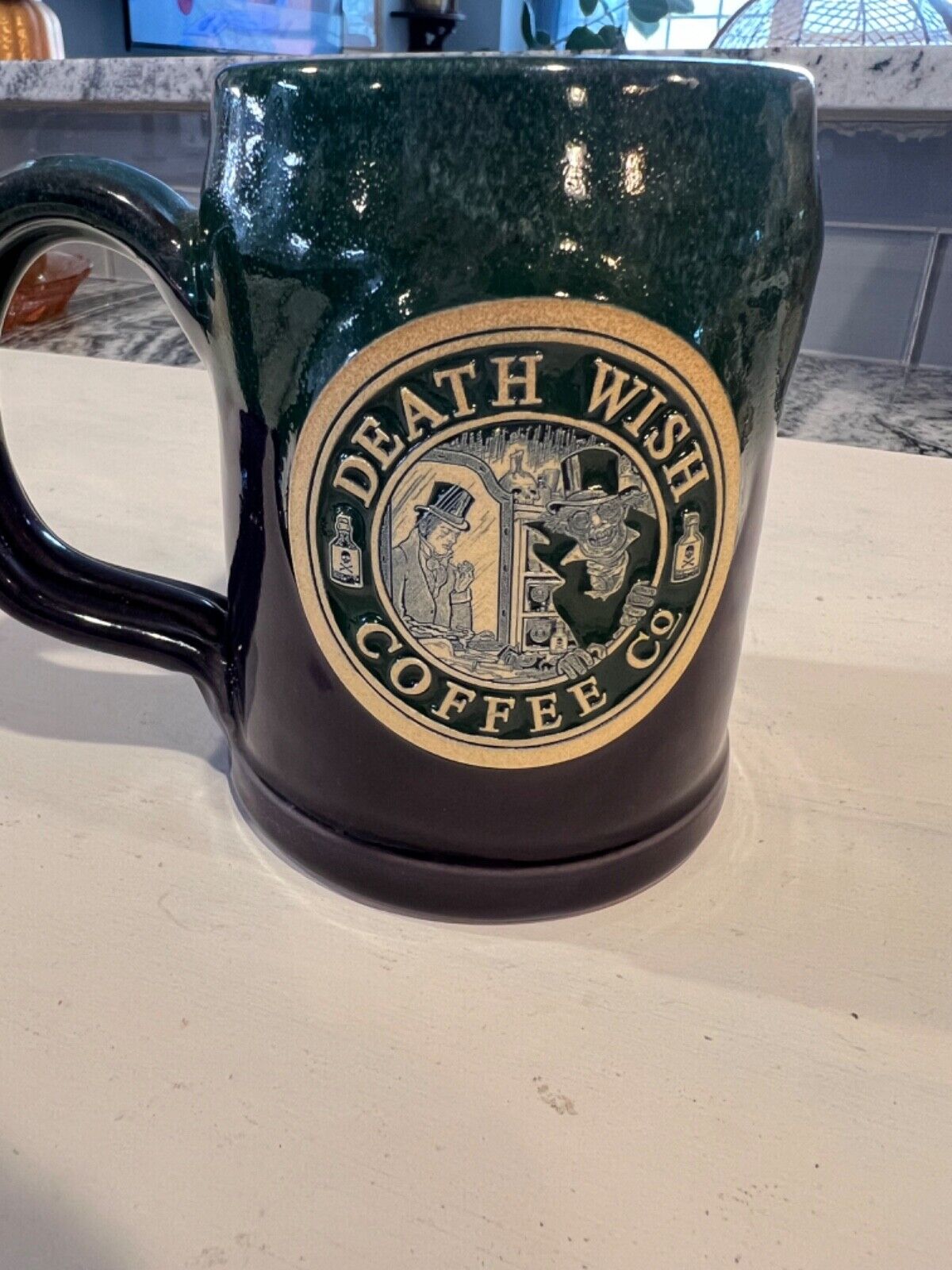 Death Wish Coffee Mug Jekyll and Hyde 2019 Deneen Pottery 1409/4000
