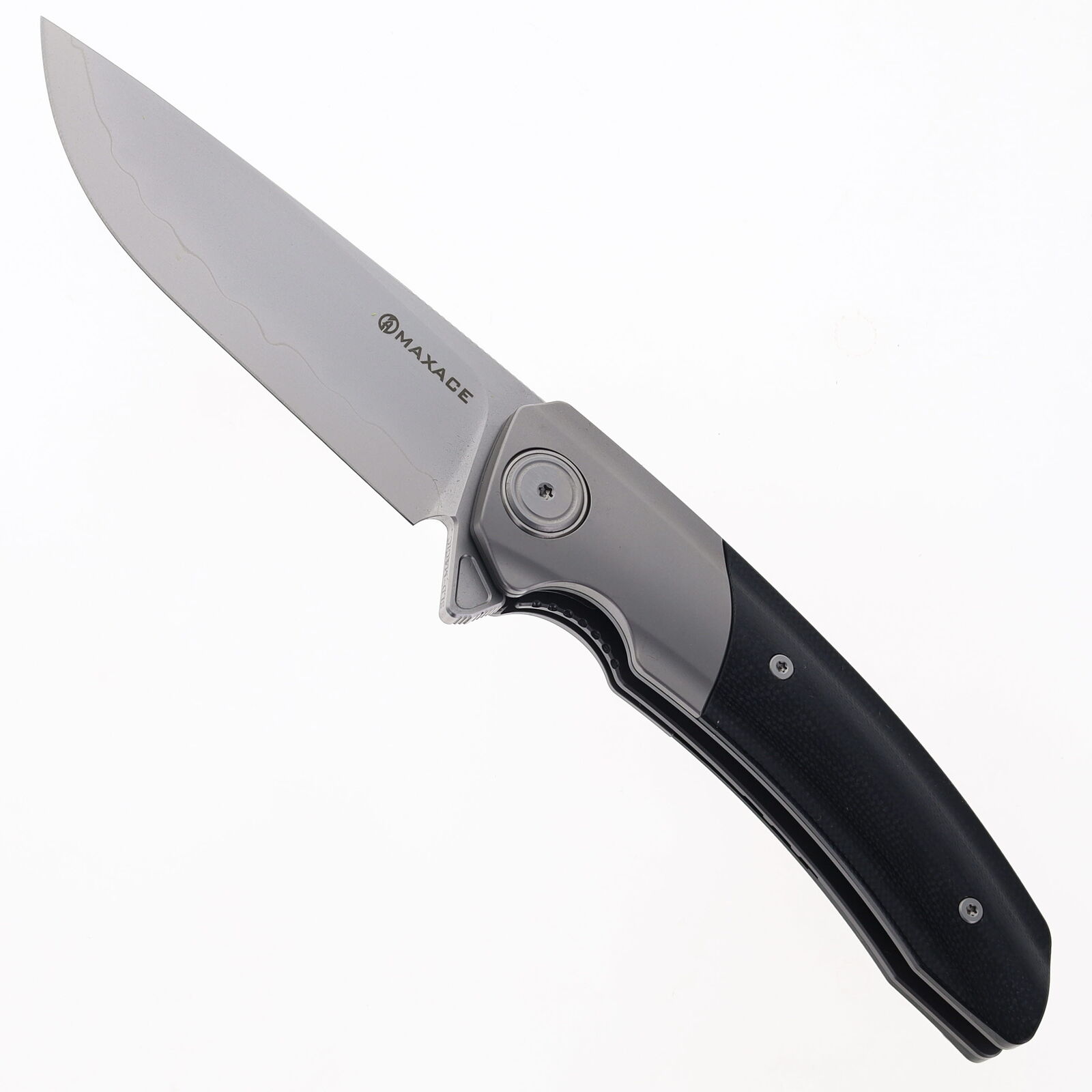 Maxace Mamba Folding Knife Black G10 Handle SLD-Magic Plain Edge M16E