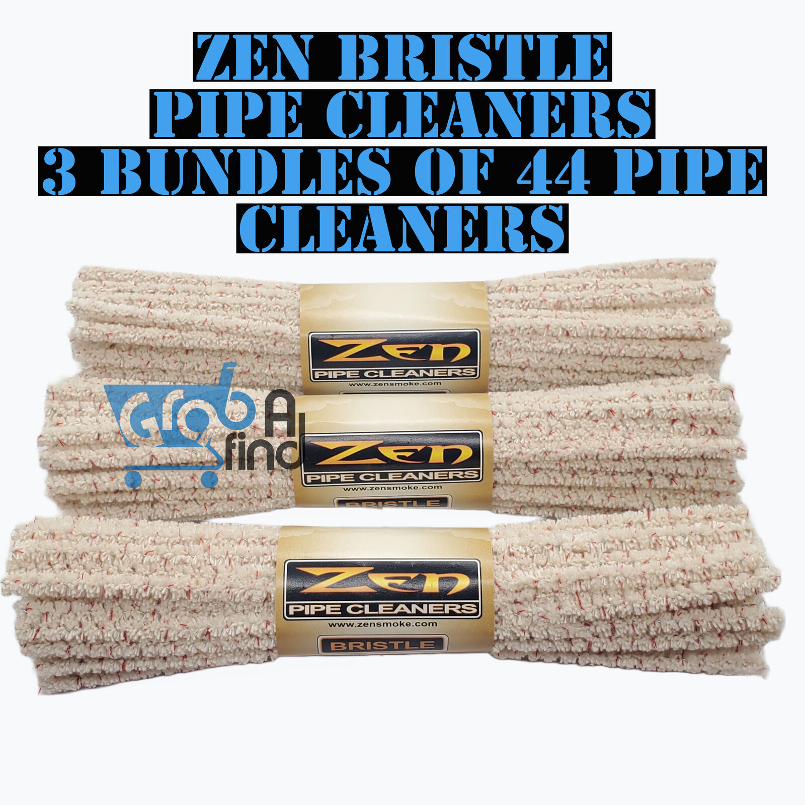 ZEN Bundles Zen Pipe Cleaners Hard Bristle 3 Pack (44 per bundle/132 count)