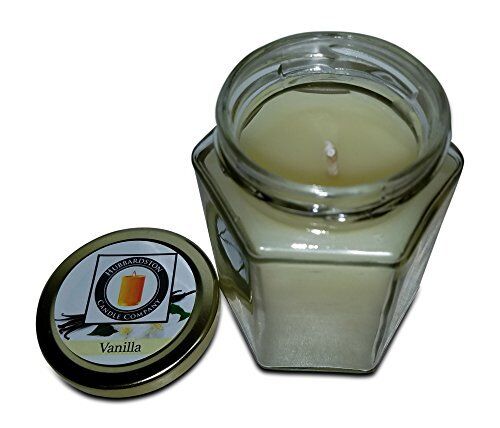 Vanilla Scented 100 Percent  Beeswax Jar Candle, 12 oz 