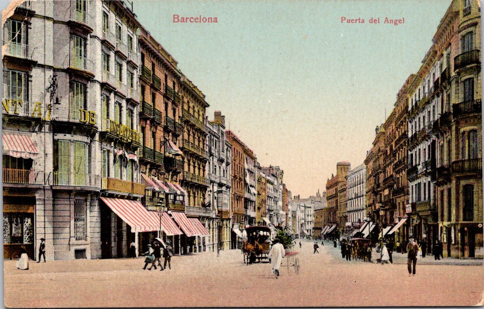 Vintage PPC - Barcelona Puerta del Angel - F54147