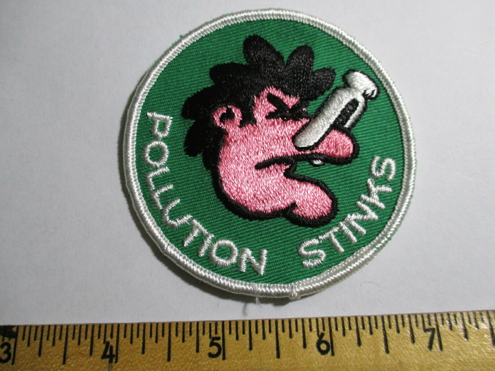 Pollution Stinks Patch Bad-smelling Foul NOS Vintage Environmental Outdoors 