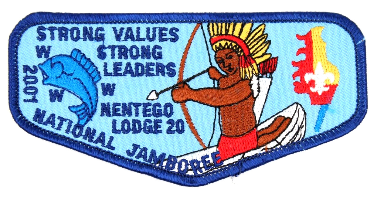 2001 National Jamboree Nentego Lodge 20 Flap Del-Mar-Va Council Patch BSA OA