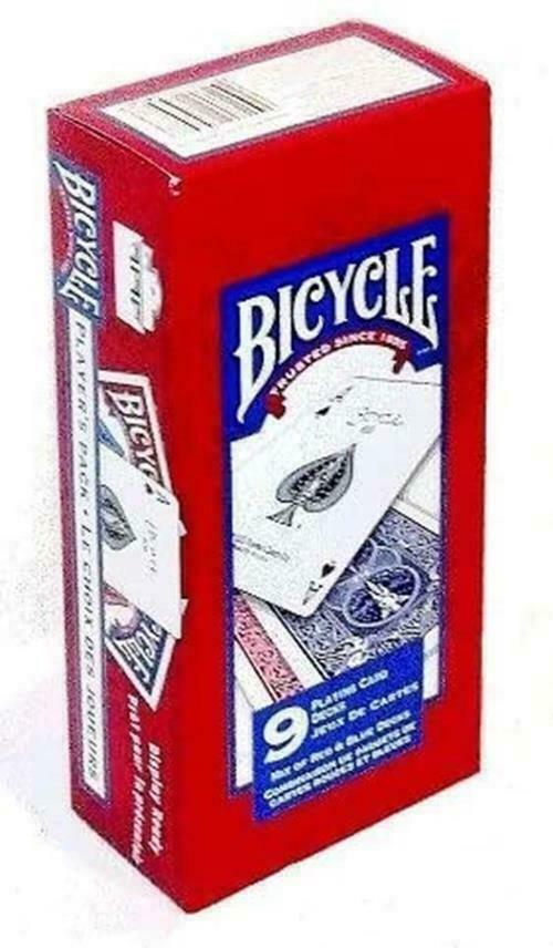 Bicycle Poker Size Standard Index Playing Cards, 9 Deck Players Pack [Party] NEW