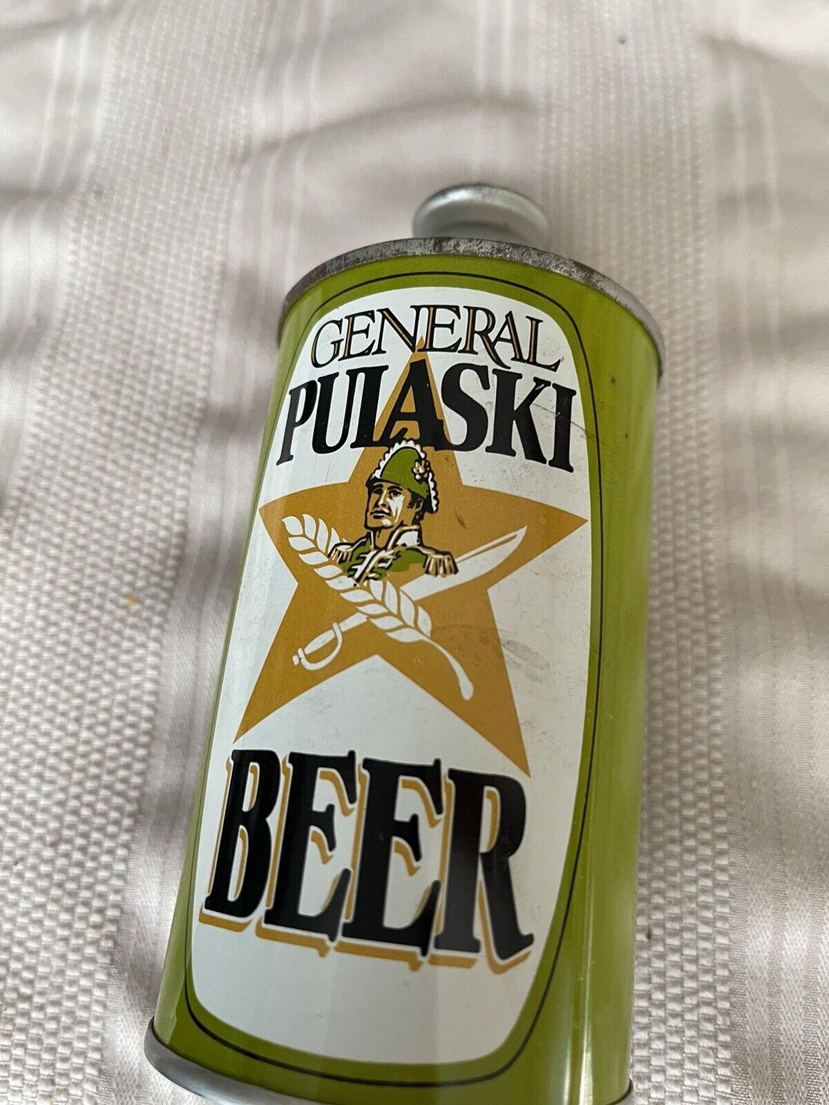 General Pulaski Empty Cone Top Beer Can Made In Pulaski Pennsylvania 
