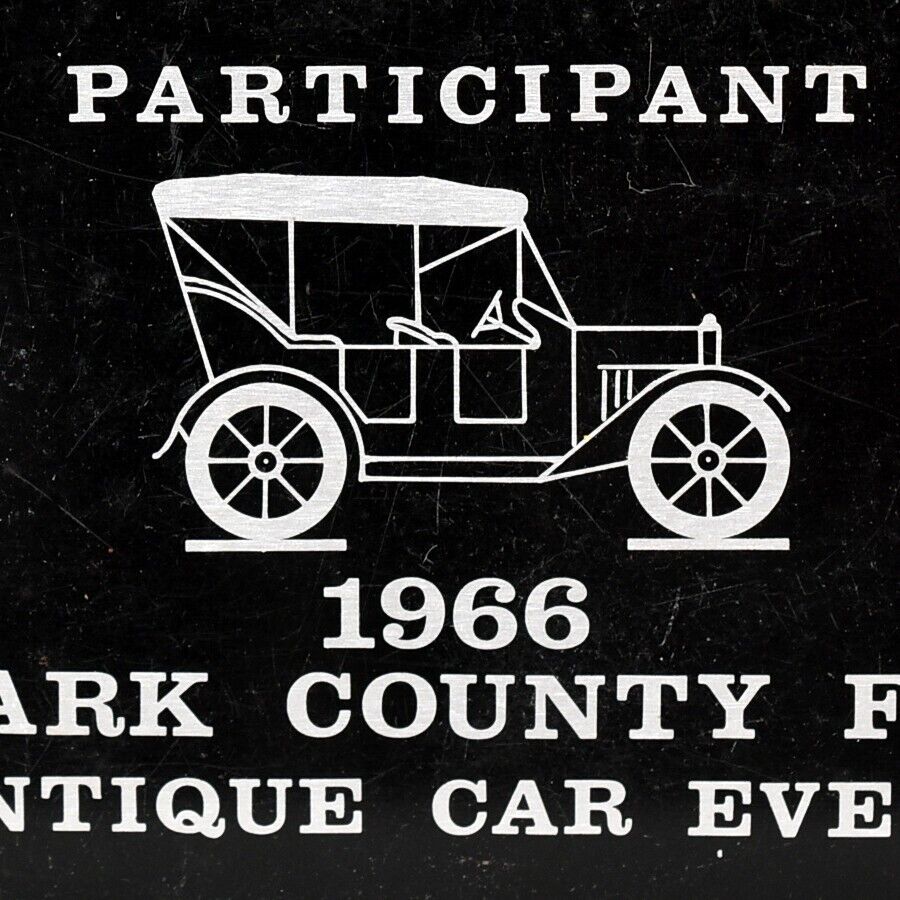 1966 Clark County Fair Fairground Antique Car Show Participant Springfield Ohio