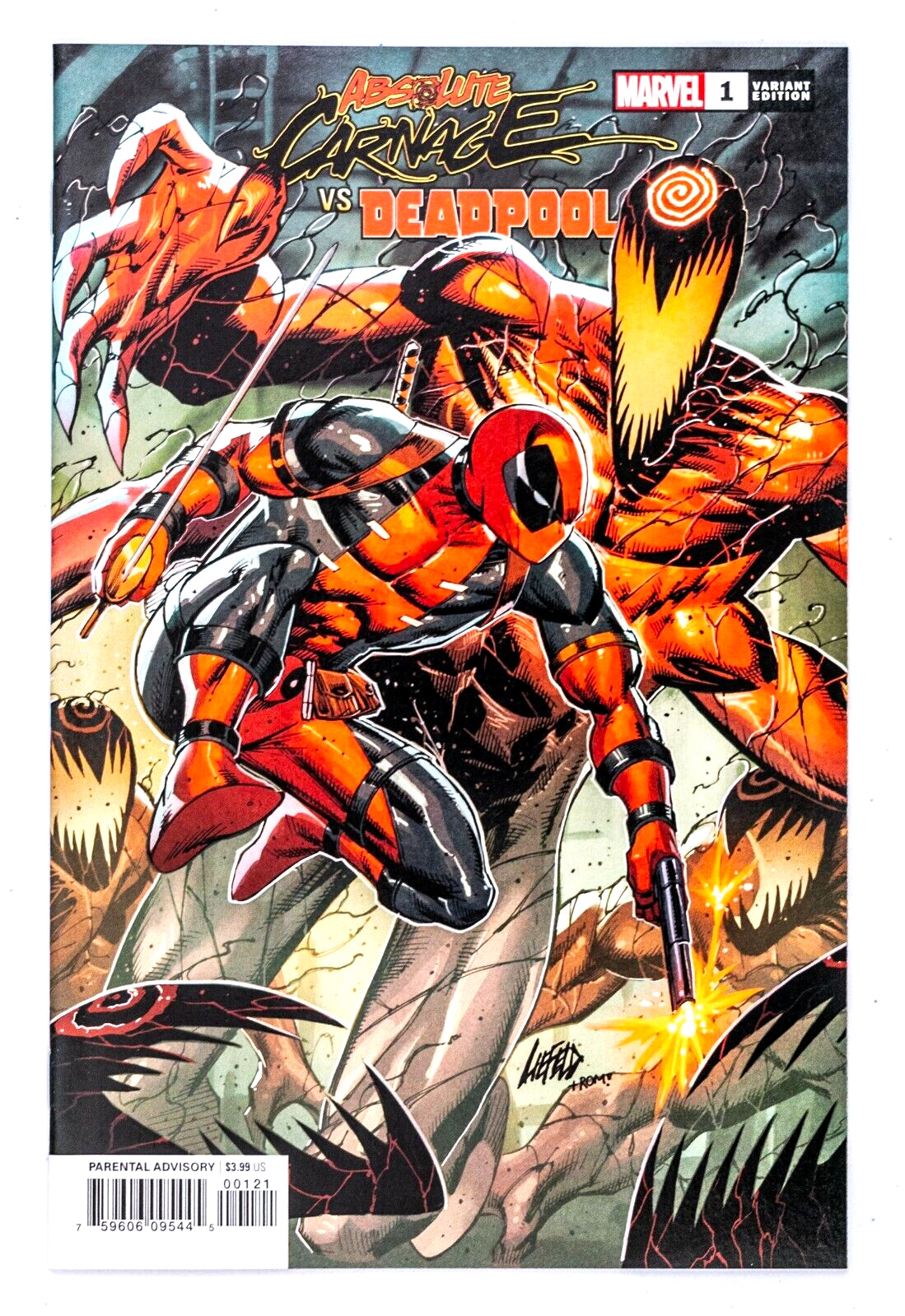 Absolute Carnage vs Deadpool #1 (2019 Marvel) Rob Liefeld Connecting Cover NM-