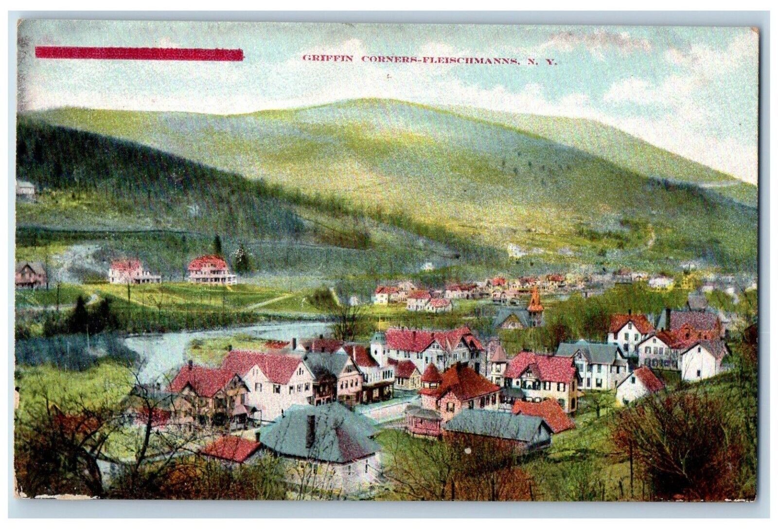 Fleischmanns New York NY Postcard Griffin Corners Exterior c1910 Vintage Antique