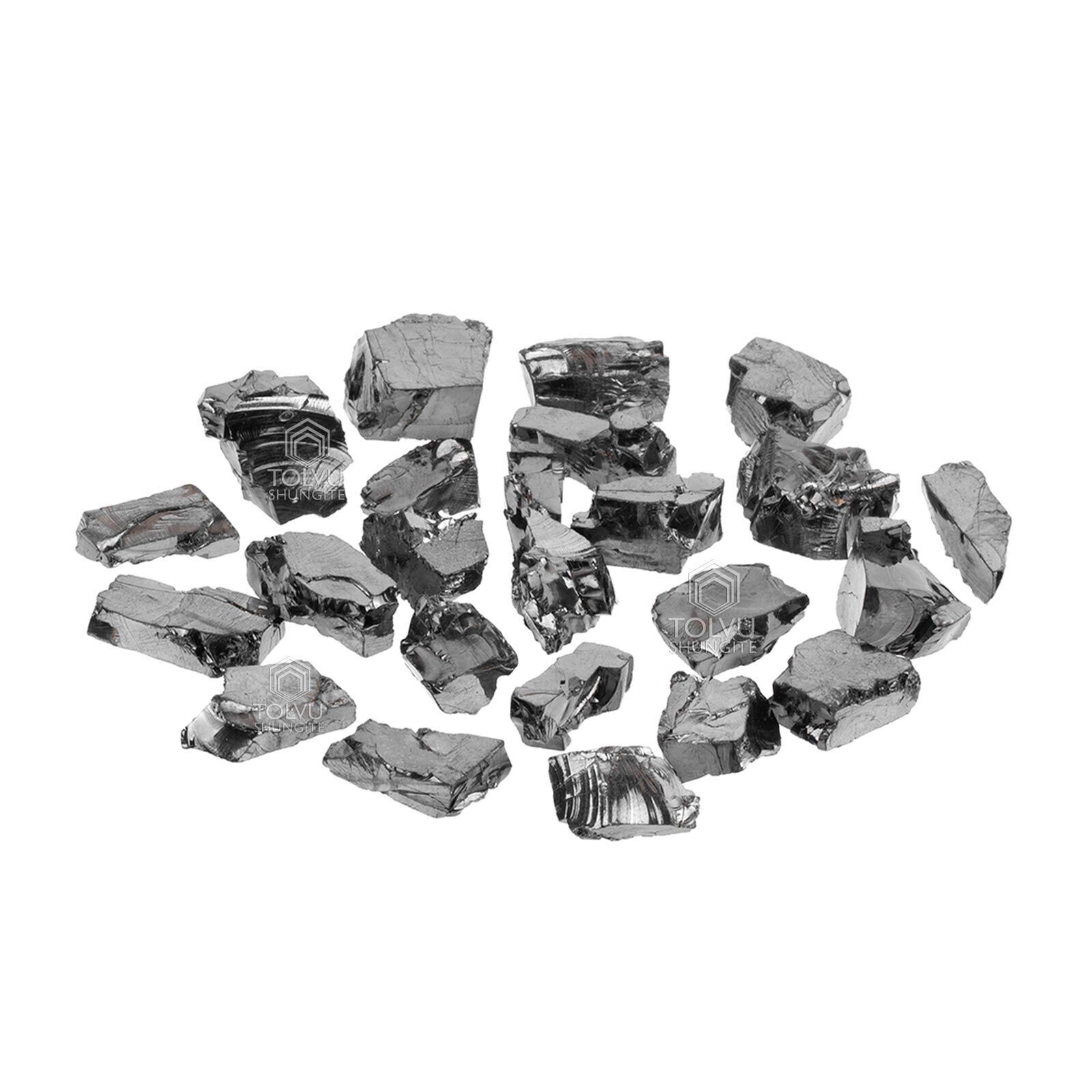 Elite Shungite stones carbon 98%, medium size, Russian Natural mineral, Tolvu