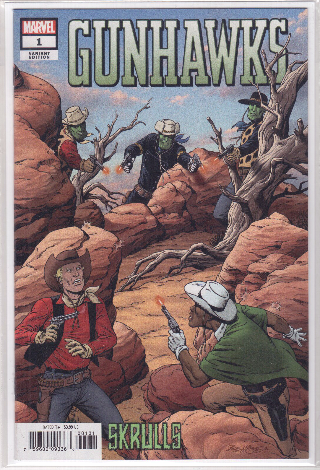 GUNHAWKS #1 Bob McLeod \'Skrulls\' VARIANT Cover C Marvel\'s 80th Anniversary NM+