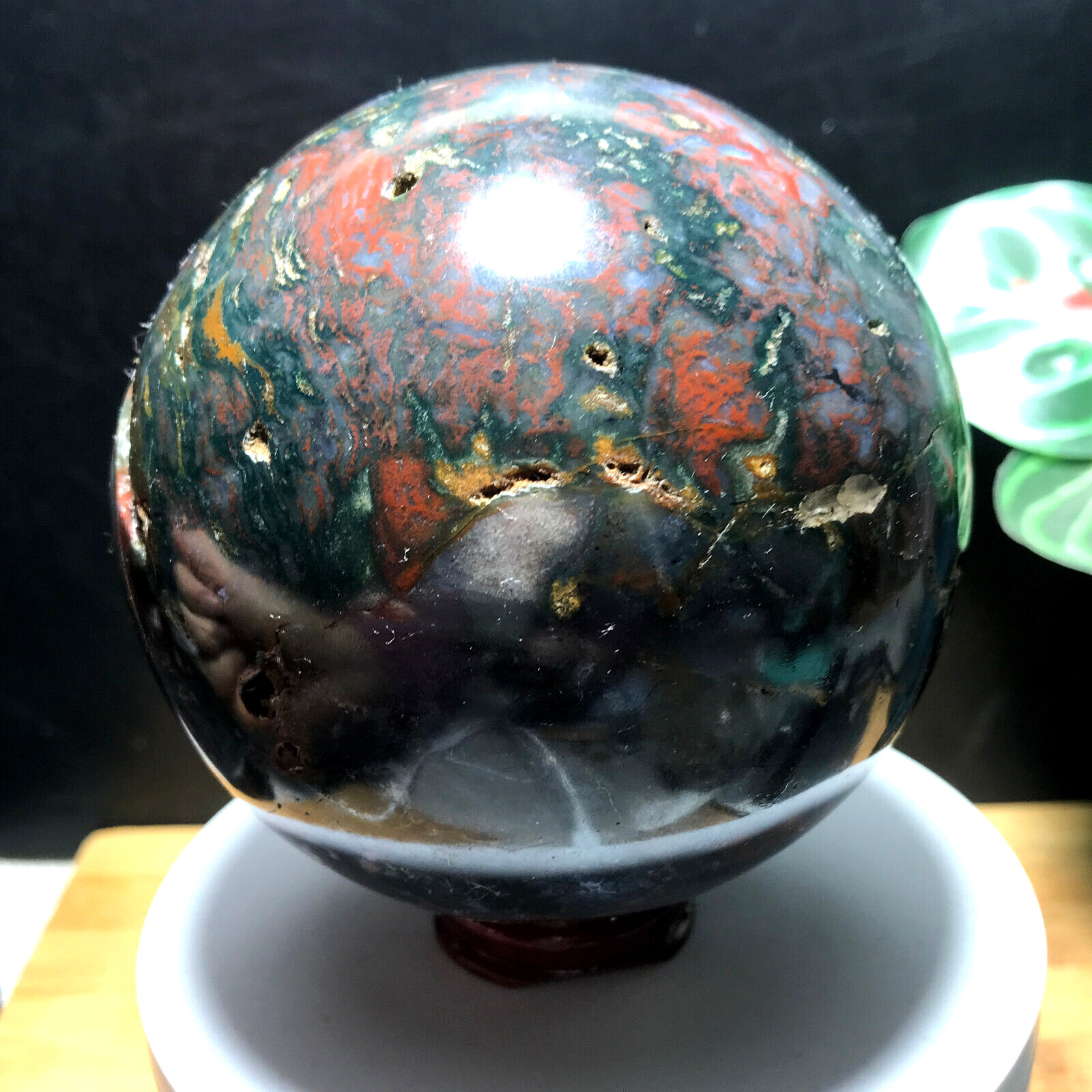 1263g Natural Colourful Ocean Jasper Quartz Crystal Ball Sphere Specimen Healing