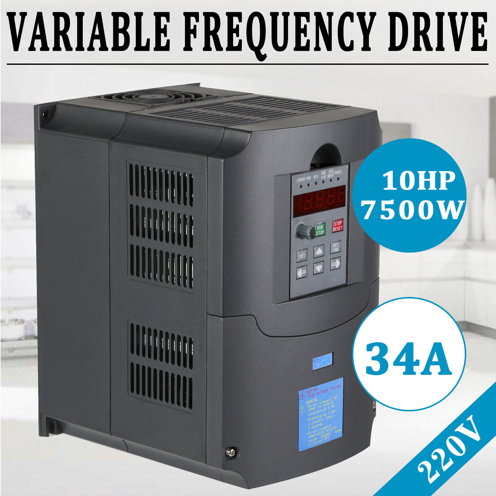 7.5KW 10HP 220V VFD Variable Frequency Drive Inverter CNC VSD Single To 3 Phase