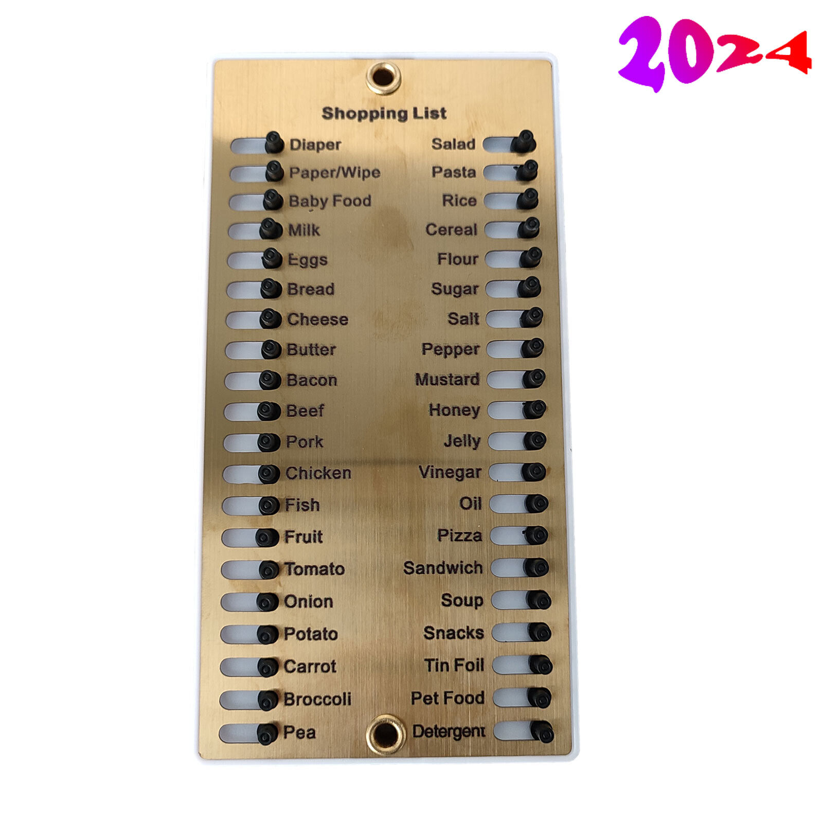 Shopping List Memory Reminder Board, Reusable Shopping List, Grocery List US