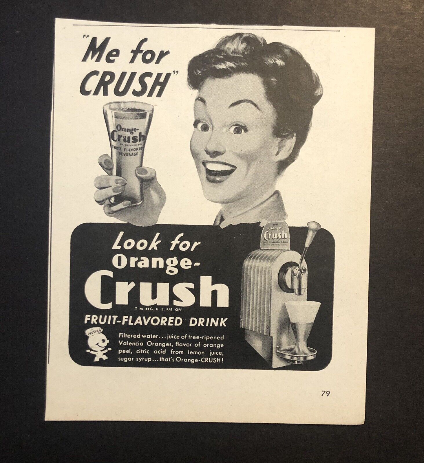1950’s Crush Orange Drink Magazine Ad