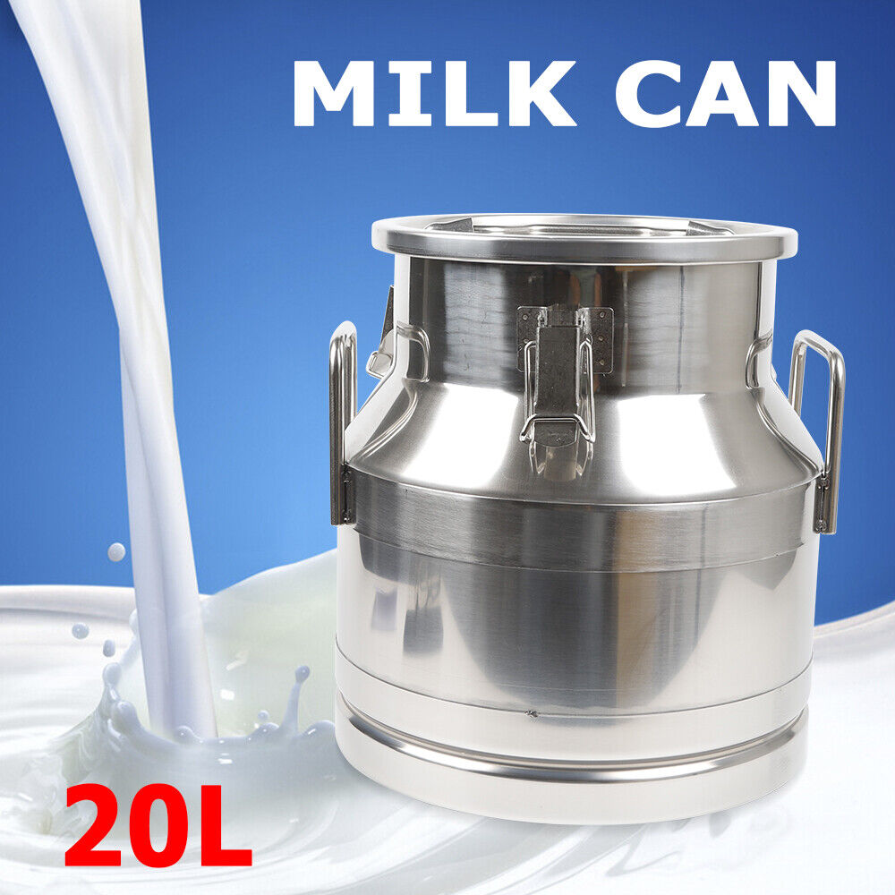12L-60L Stainless Steel Milk Can Food Beverage Barrel Storage Bucket Container