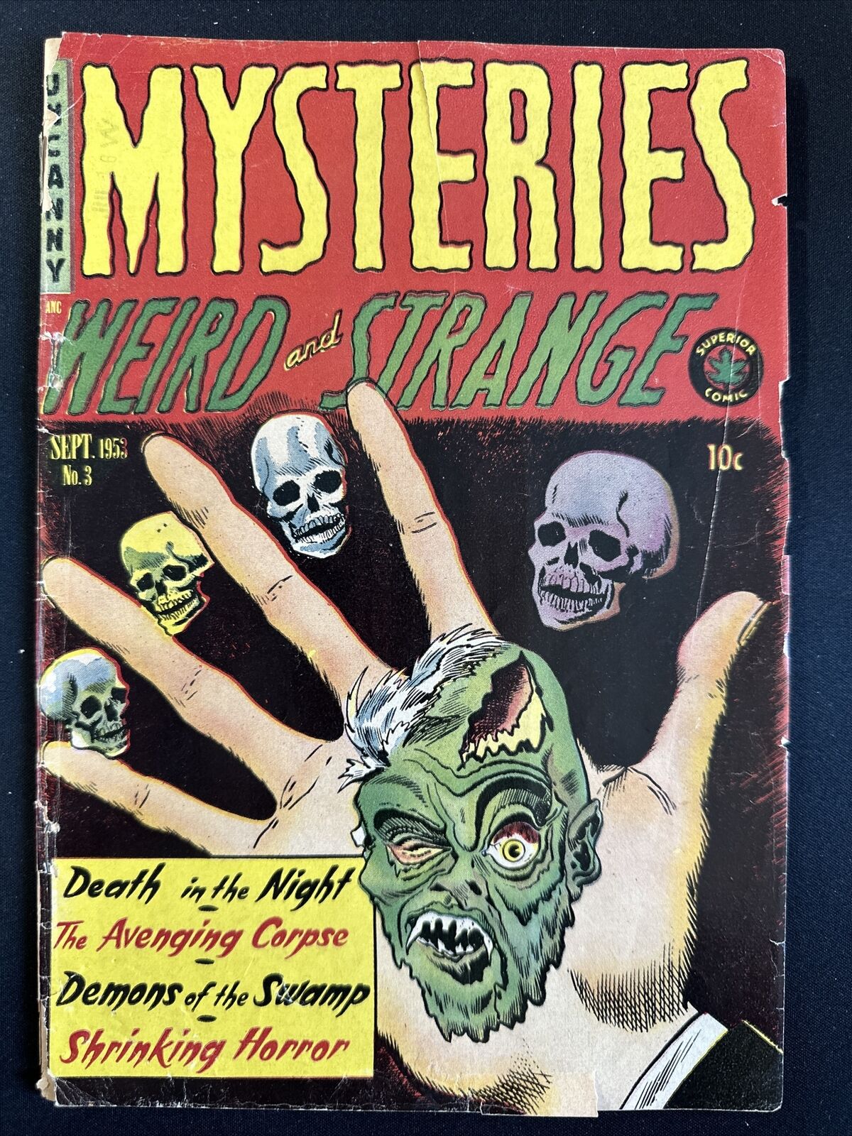 Mysteries Weird and Strange #3 Pre Code Horror Golden Age 1953 Complete Fair/GD