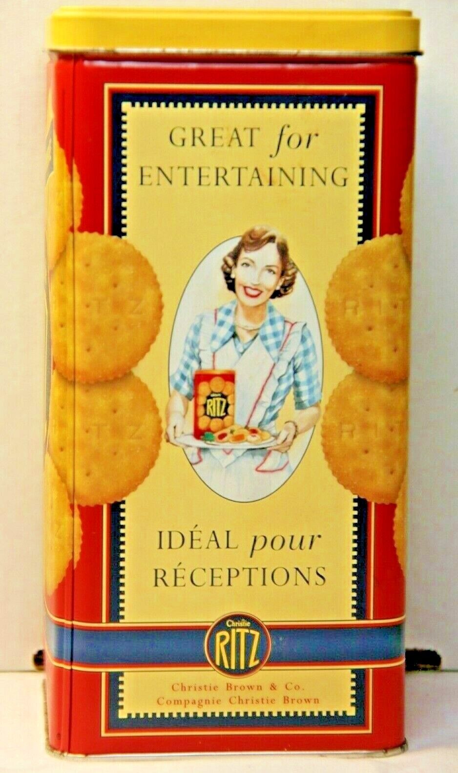 60TH ANNIVERSARY 1935 - 1995 Christie\'s RITZ CRACKERS 450 g Vintage Tin Can