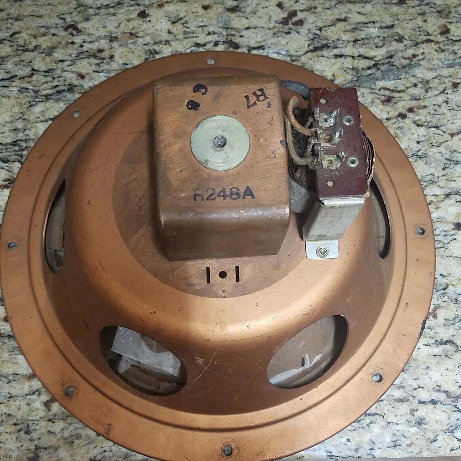 Old R7 R248A 10 in Field Coil Audio  Speaker Copper Color Juke Box Radio?