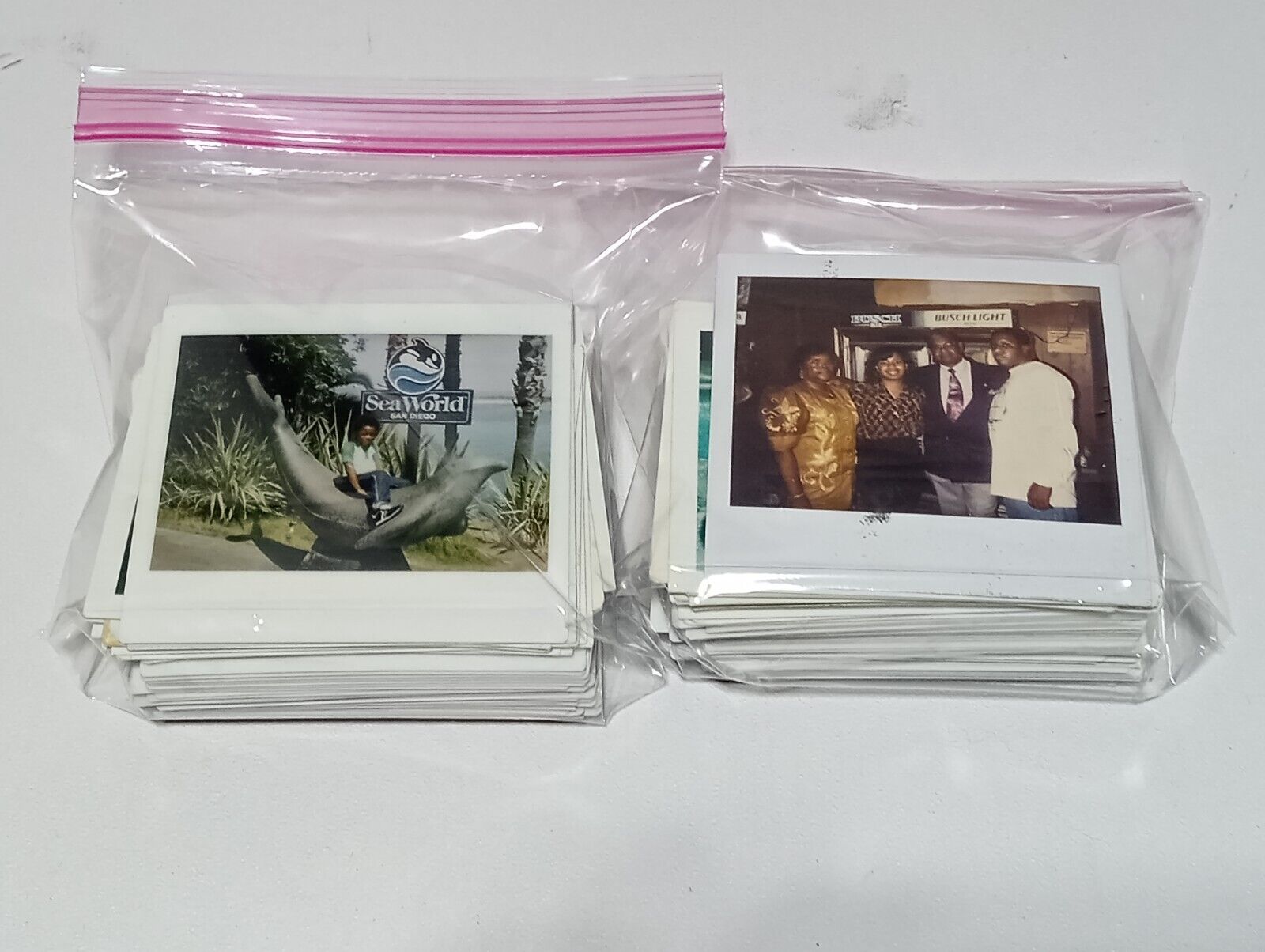 (50) Random Vintage Photos Original Polaroid 3x5 Color Snapshots 1970s-90s