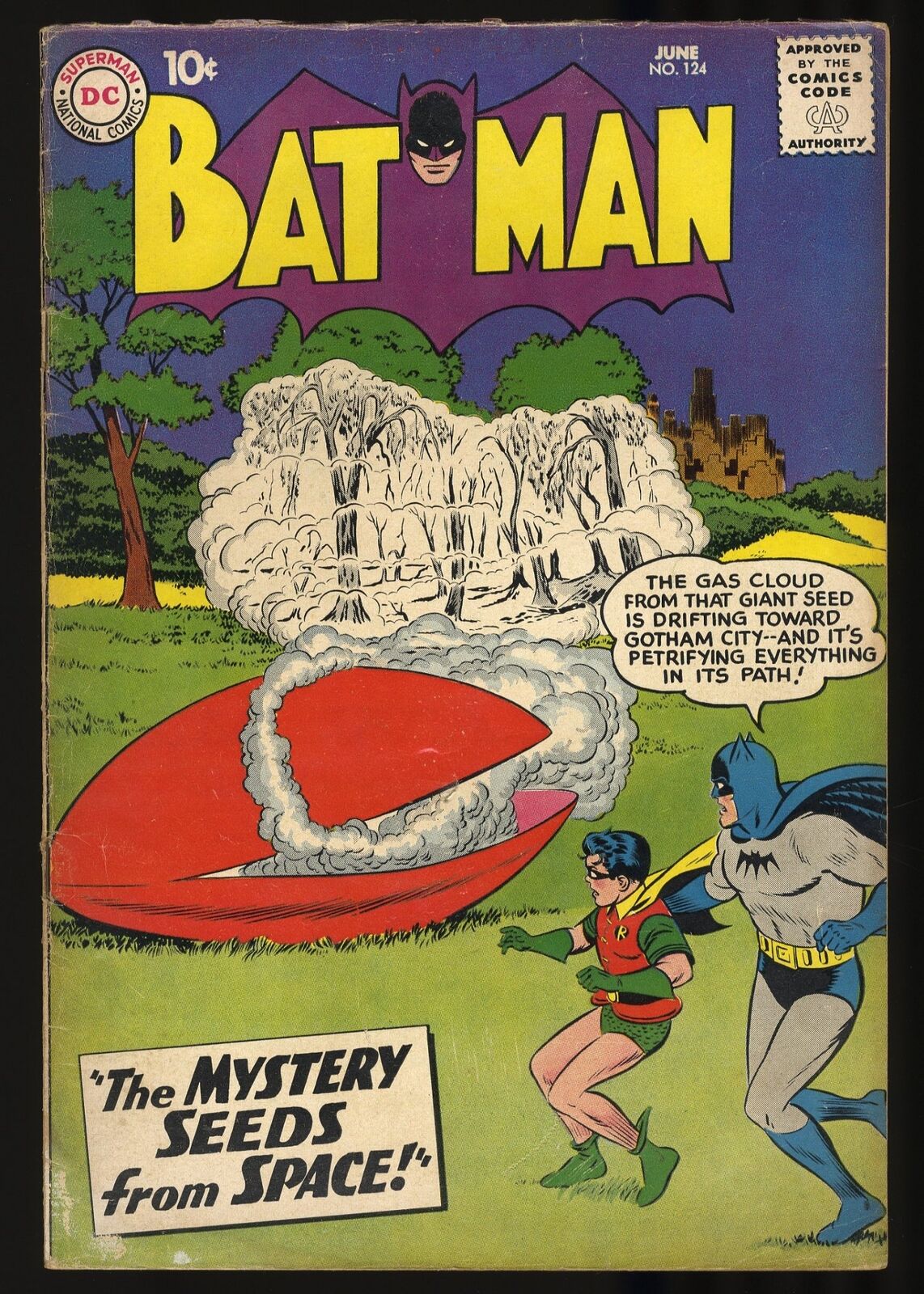 Batman #124 VG 4.0 The Mystery Seeds from Space DC Comics 1959