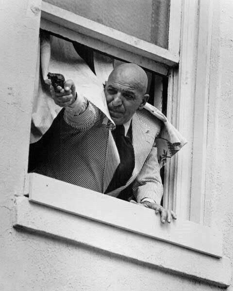 Telly Savalas fires gun from open window 1977 Kojak Summer of 69 24x36 Poster