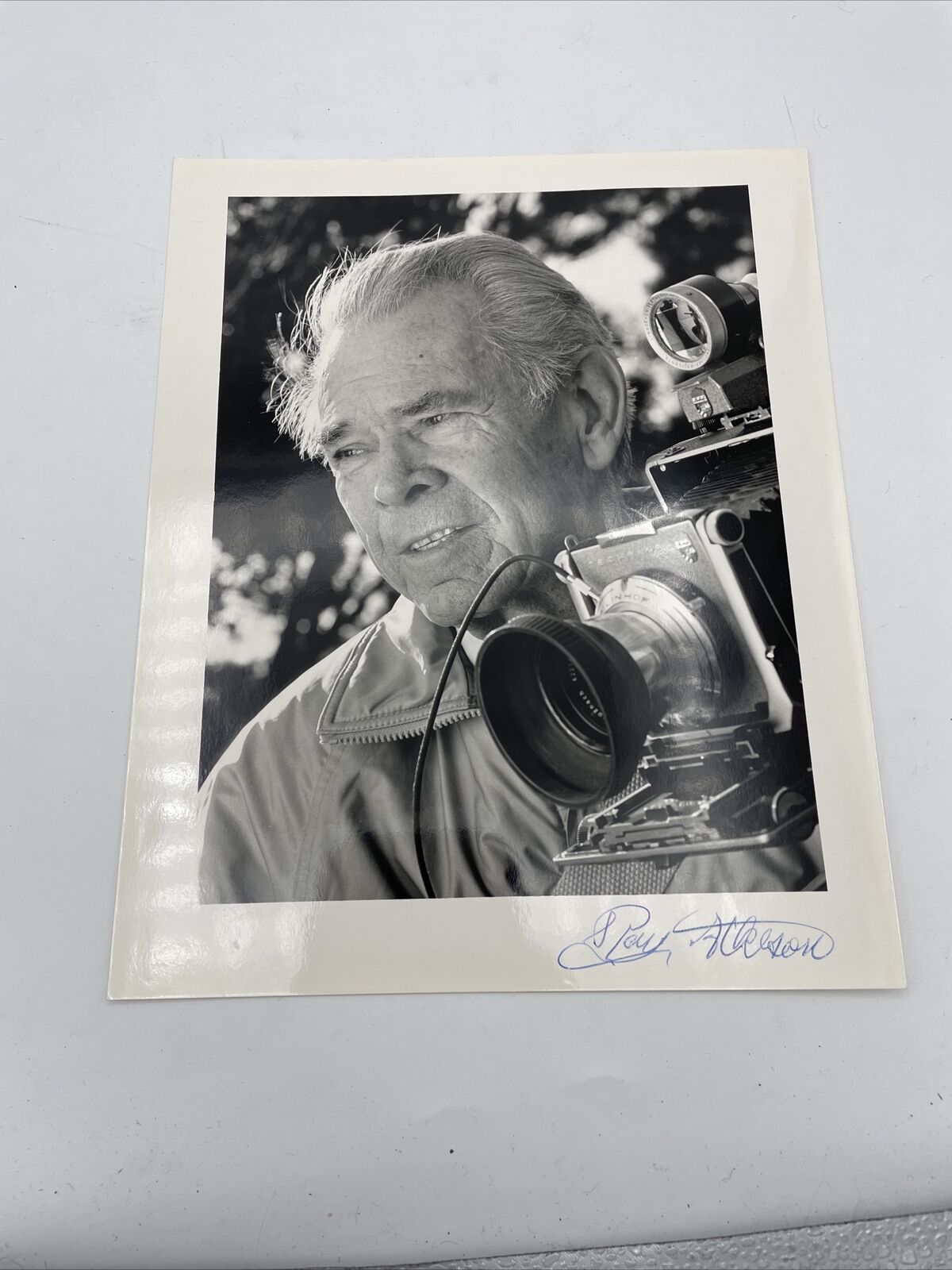 Ray Atkeson Self Portrait Autographed Scenic Photographer Black White Autograph