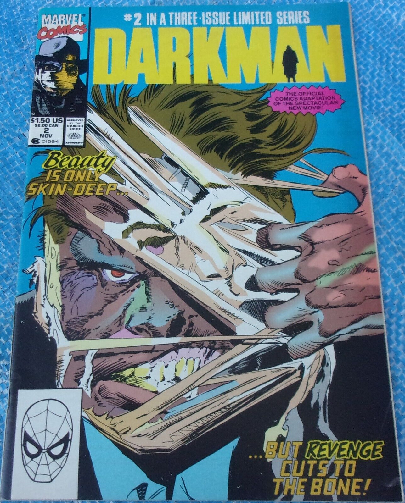 Marvel Comics Darkman #2 November 1990 Official Comics Adaptation Of The Movie