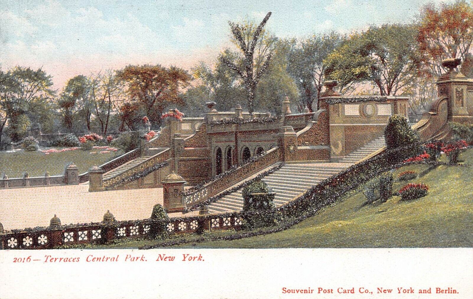 Terraces, Central Park, Manhattan, New York City, Early Postcard, Unused 