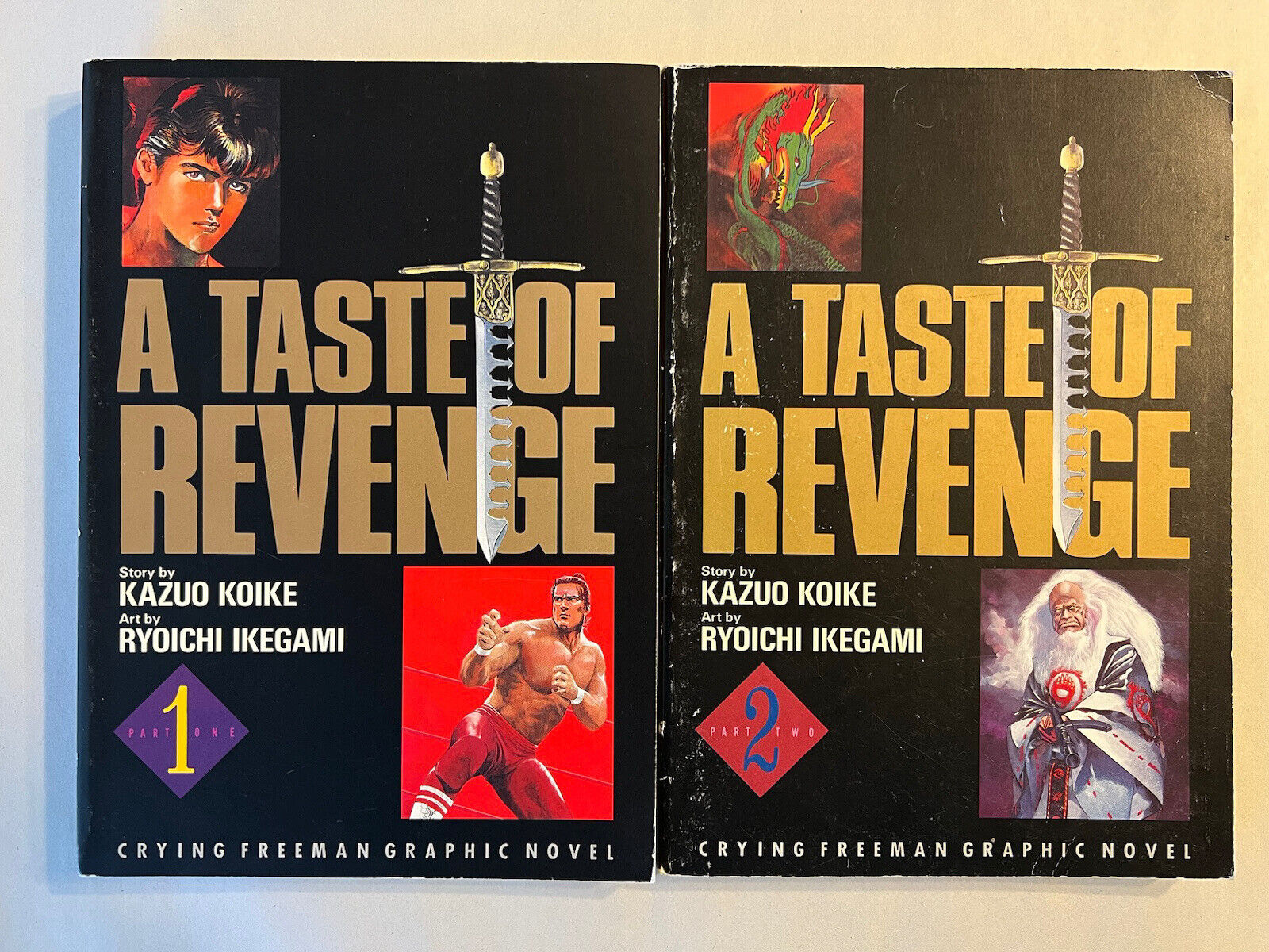 Crying Freeman A Taste Of Revenge 1, 2 Graphic Novel ⚔️ Manga English Viz 1992