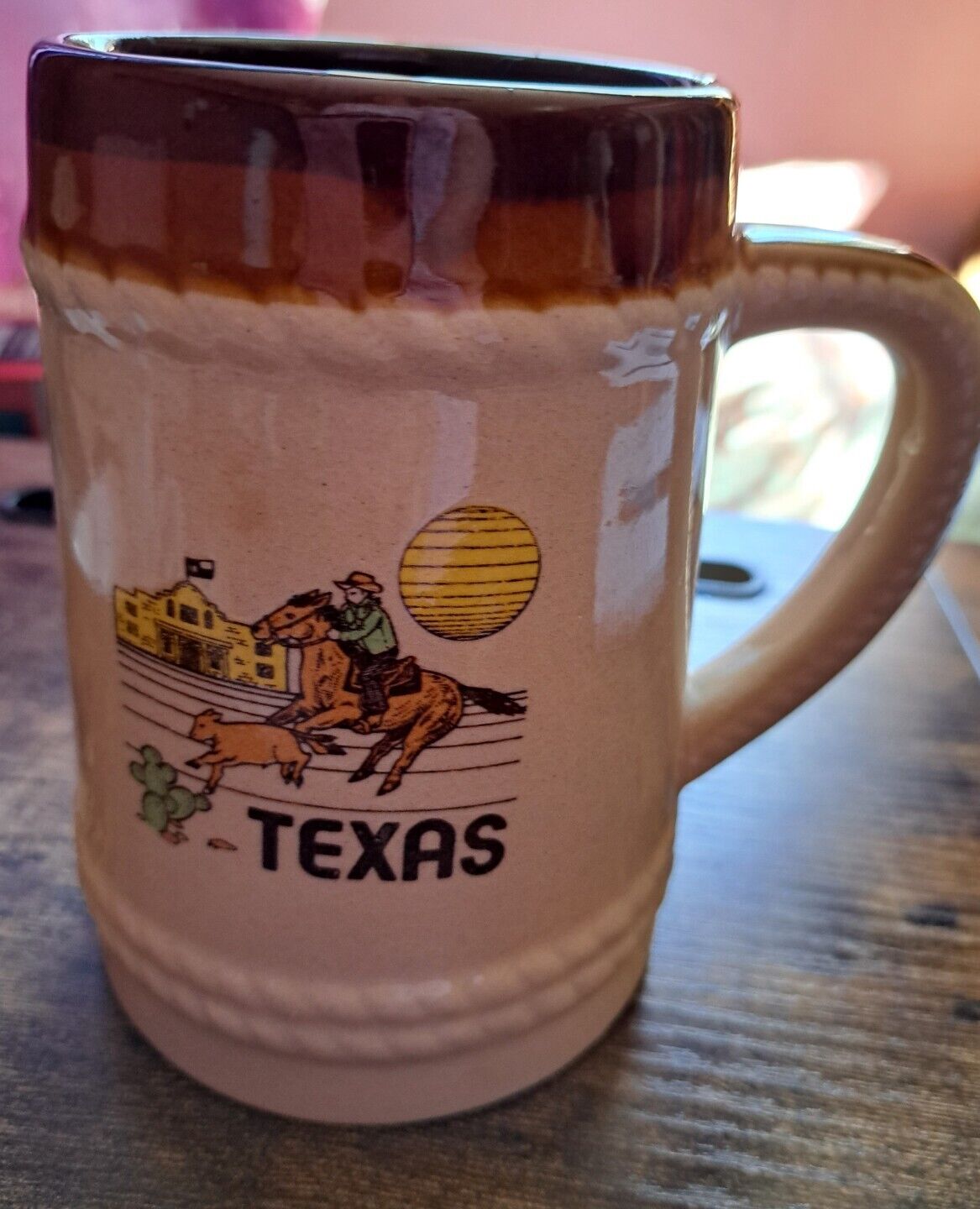 Vtg Texas Souvenir Large Cup. Made In Taiwan.