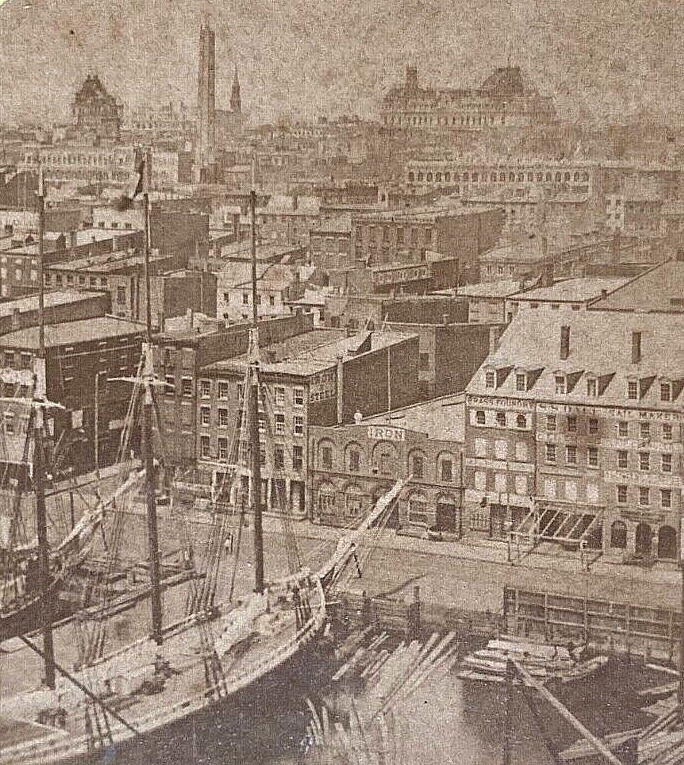ORIGINAL NEW YORK WORLDS 1ST SKYSCRAPER UNDER CONSTRUCTION STEREOVIEW PHOTO 1874
