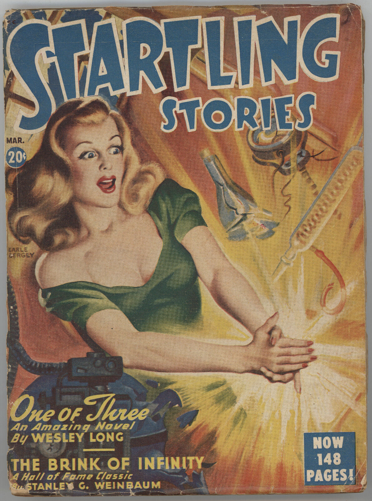 Startling Stories Vol 17 1 Better Mar 1948 GGA Headlights Earle Bergey Pulp