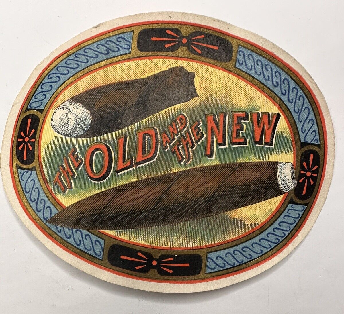 Victorian Cigar product label “ The Old And The New” 4” B59