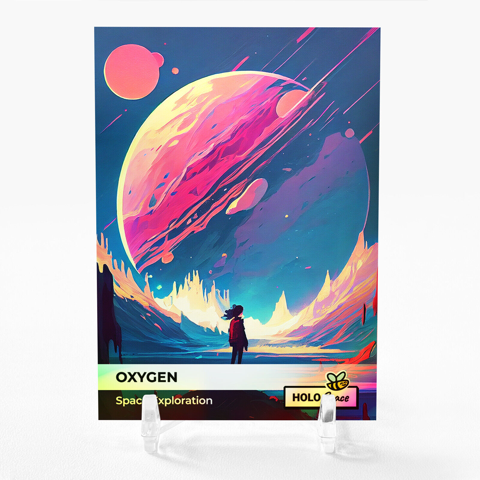 OXYGEN Space Exploration Art Card 2023 GleeBeeCo Holo Space #OYSE