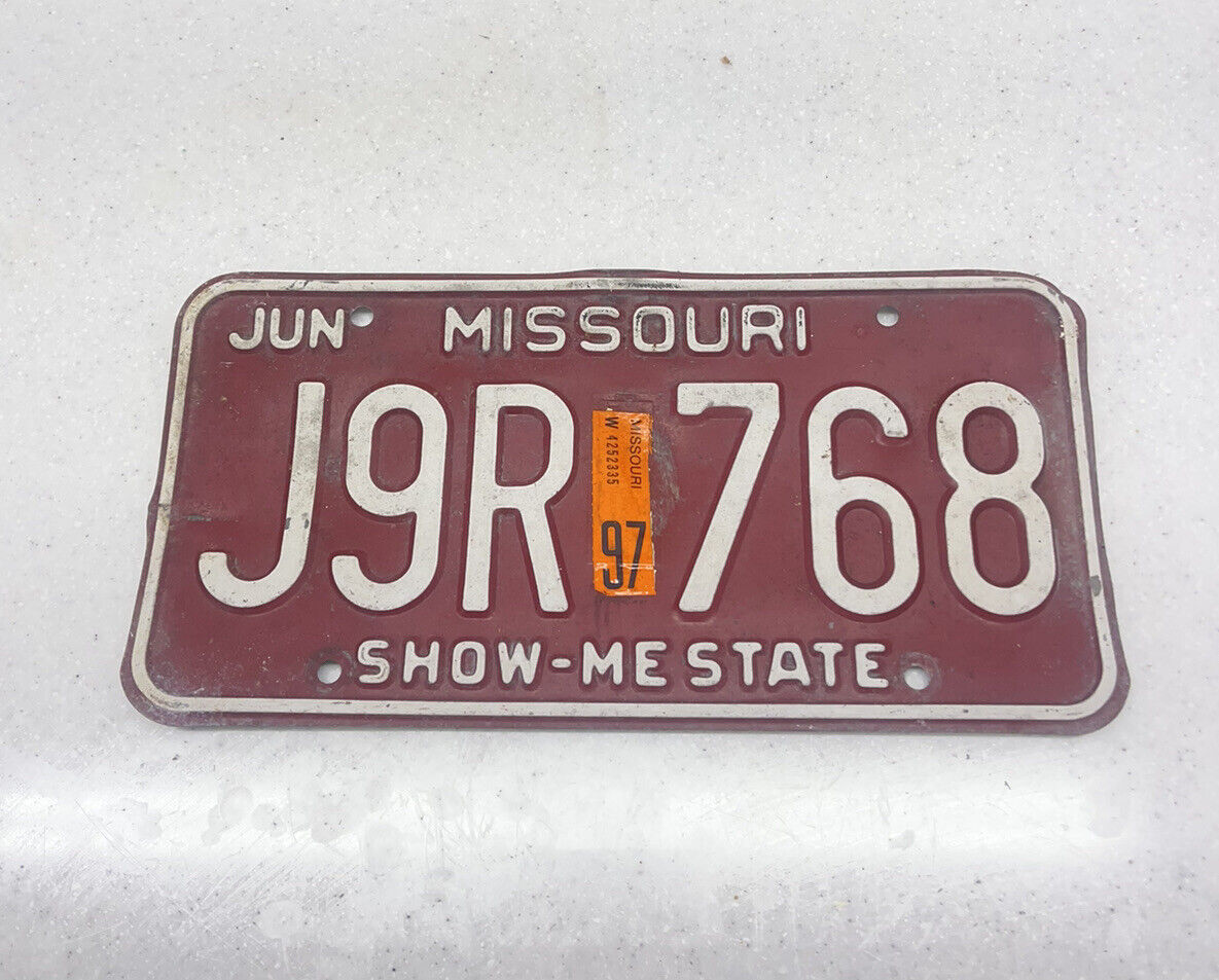 Vintage Expired Missouri J9R 768