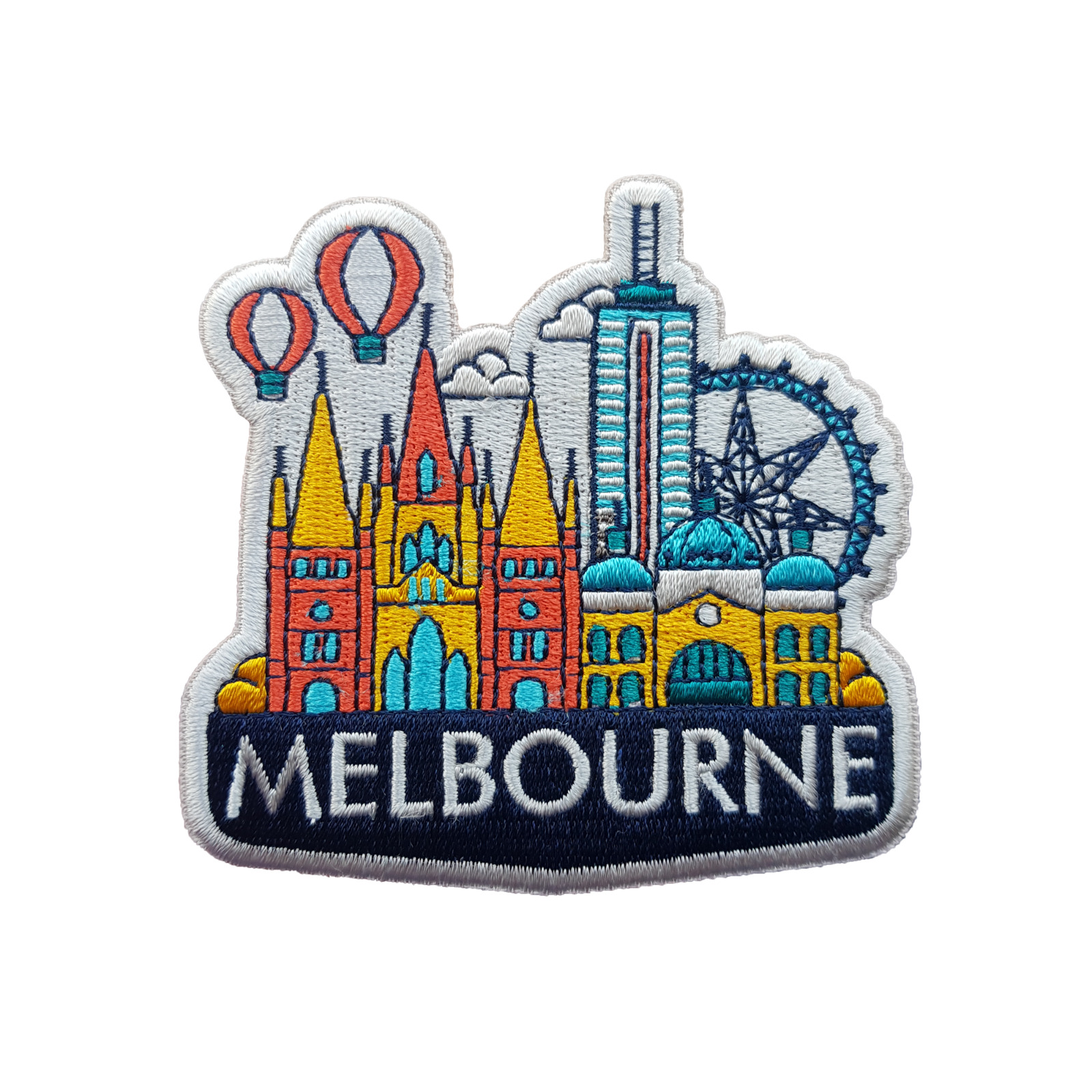 Melbourne Australia Travel Patch Embroidered Iron on Sew on Souvenir Applique