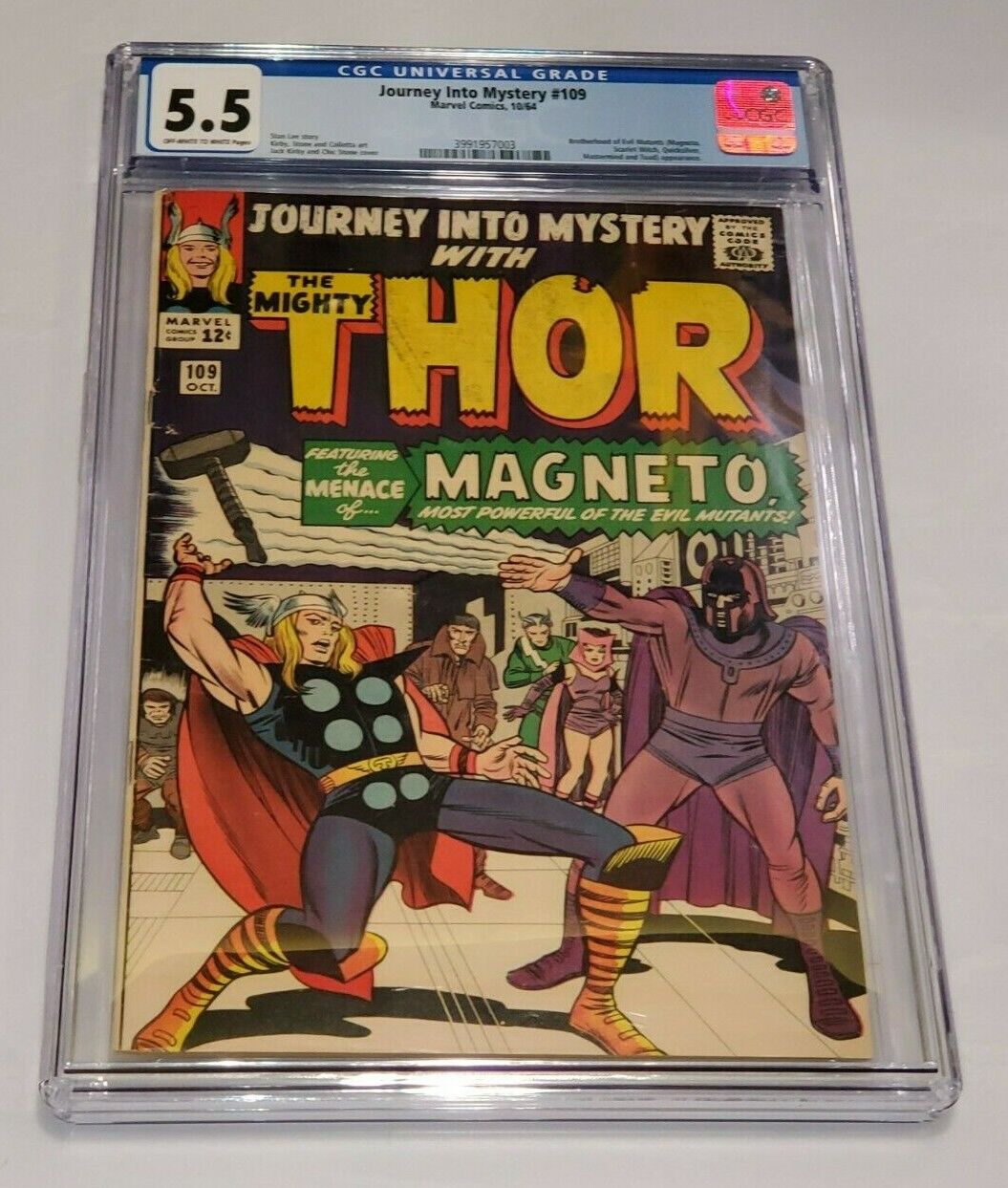 JOURNEY INTO MYSTERY #109 (1964) CGC 5.5 EARLY MAGNETO MAKE OFFER MUST SELL