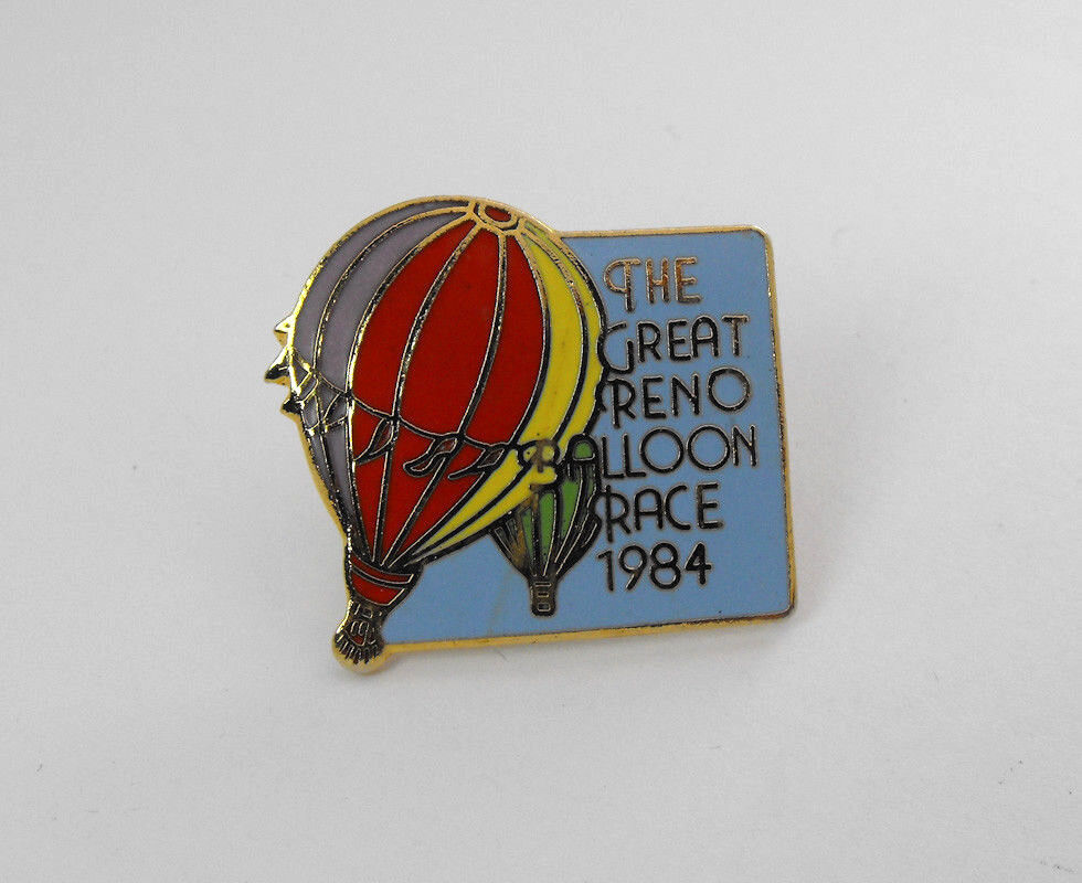 Vintage 1984 The Great Reno Balloon Race Collectible Hat Lapel Tie Tack Pin