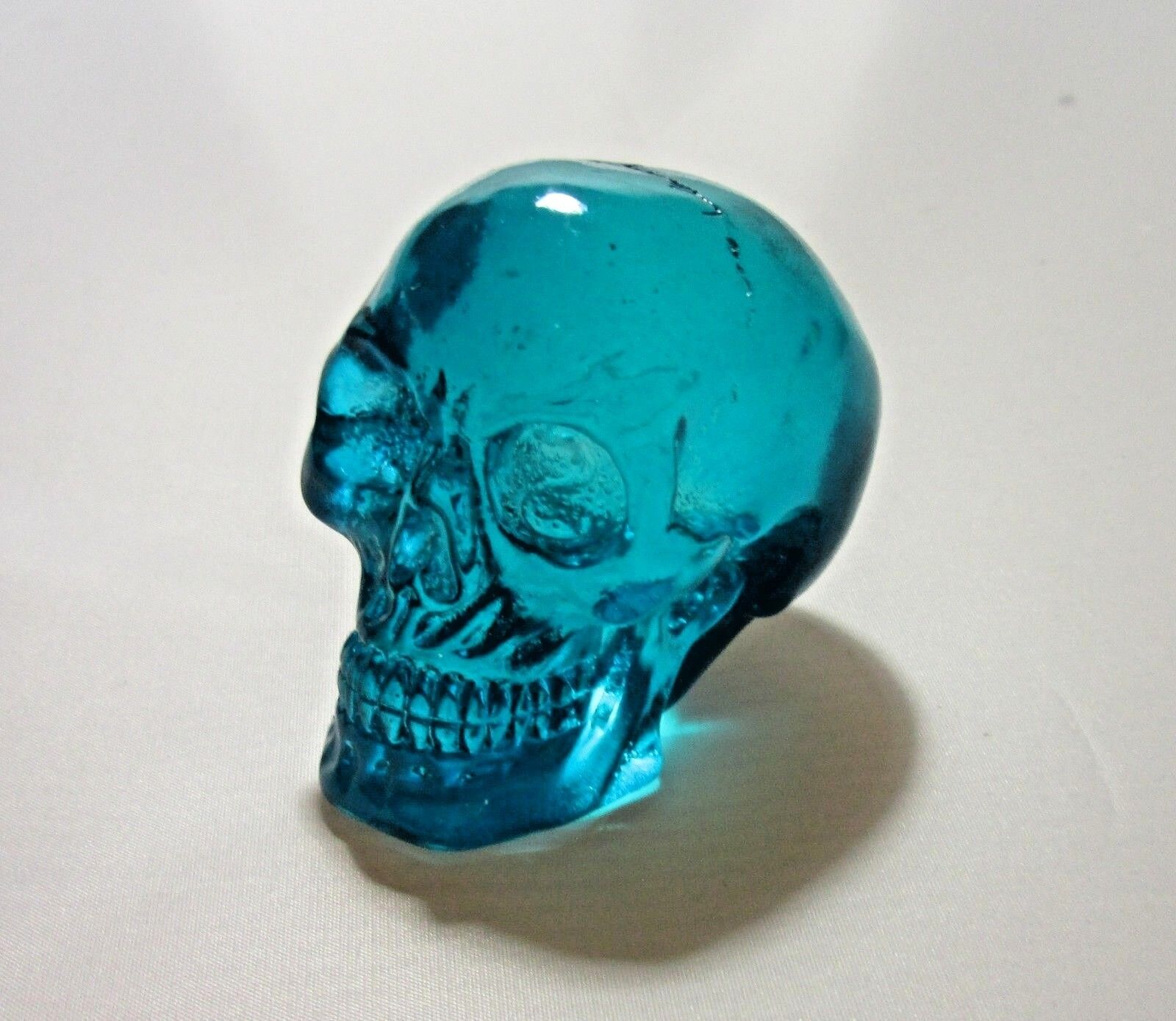 Clear Acrylic Resin Human Skull Figurine 2\