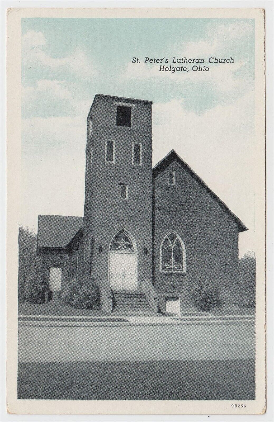 Holgate Ohio 1930-40s Postcard Holgate St. Peter\'s Lutheran Church Henry County