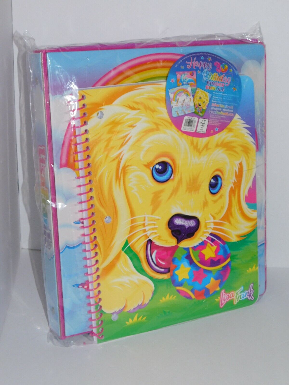 Lisa Frank Birthday Anniversary 30 Set Notebook Spirals Folder Dolphins Unicorn 