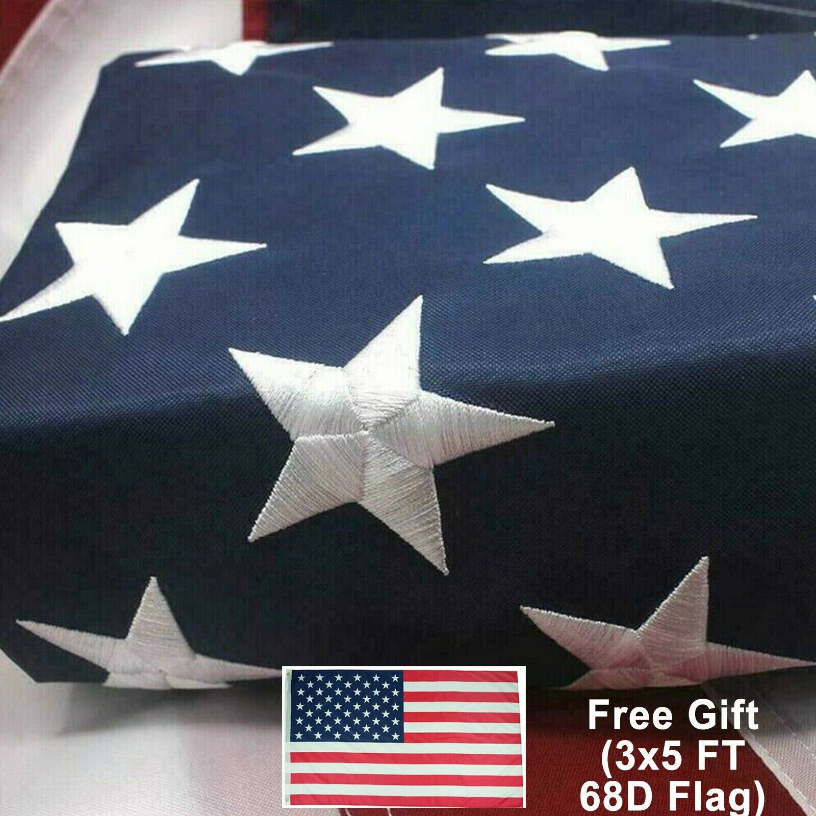 10x15FT American Flag Large US Flags Heavy Duty Embroidered Stars, Heavy 420D