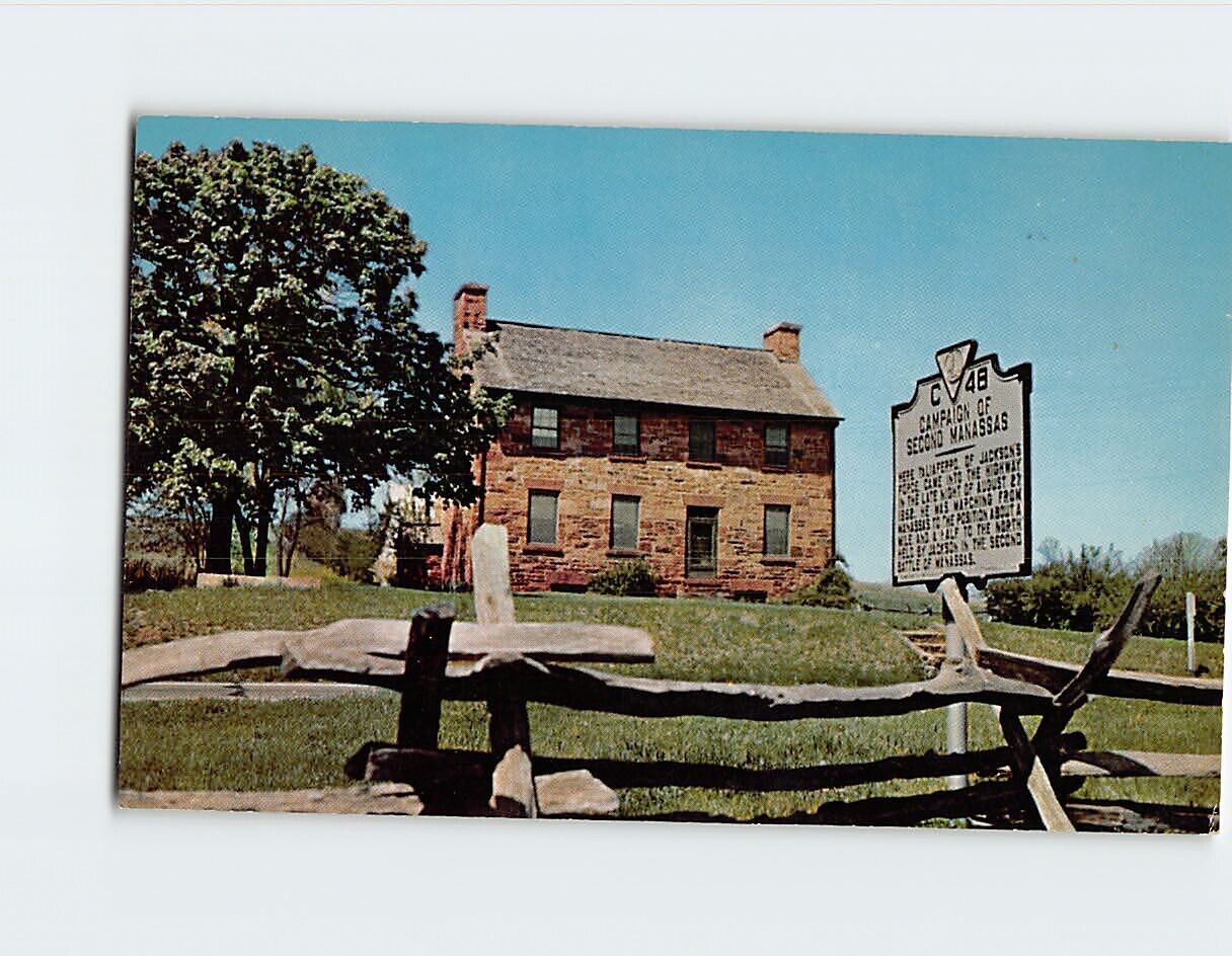 Postcard Stone House Manassas National Battlefield Park Virginia USA
